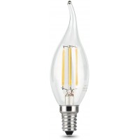 Лампа филам. Gauss Filament 5Вт цок.:E14 свеча 220B 2700K св.свеч.бел.теп. (упак.:10шт) (104801105)