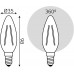 Лампа филам. Gauss Filament 5Вт цок.:E14 свеча 220B 2700K св.свеч.бел.теп. (упак.:10шт) (103801105-D)