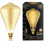 Лампа филам. Gauss Filament Vintage 6Вт цок.:E27 эдисон 220B 2700K св.свеч.бел.теп. (упак.:1шт) (157802118)