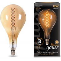 Лампа филам. Gauss Filament Vintage 8Вт цок.:E27 шар 220B 2400K св.свеч.бел.теп. (упак.:1шт) (150802008)