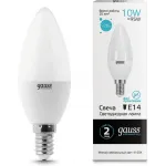 Лампа светодиодная Gauss Elementary 10Вт цок.:E14 свеча 220B св.свеч.бел.нейт. C37 (упак.:1шт) (33120) Лампа светодиодная Gauss Elementary 10Вт цок.:E14 свеча 220B св.свеч.бел.нейт. C37 (упак.:1шт) (33120)