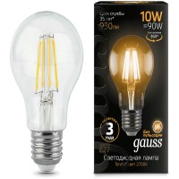 Лампа филам. Gauss 10Вт цок.:E27 шар 220B 2700K св.свеч.бел.теп. A60 (упак.:10шт) (102802110) Лампа филам. Gauss 10Вт цок.:E27 шар 220B 2700K св.свеч.бел.теп. A60 (упак.:10шт) (102802110)