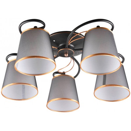 Люстра Hiper Nataly H055-5 потолоч. черный/золотистый Люстра Hiper Nataly H055-5 потолоч. черный/золотистый