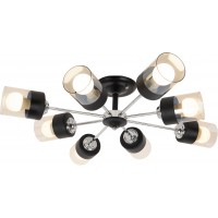 Люстра Hiper Orlando H111-8 потолоч. 3000K черный/хром Люстра Hiper Orlando H111-8 потолоч. 3000K черный/хром