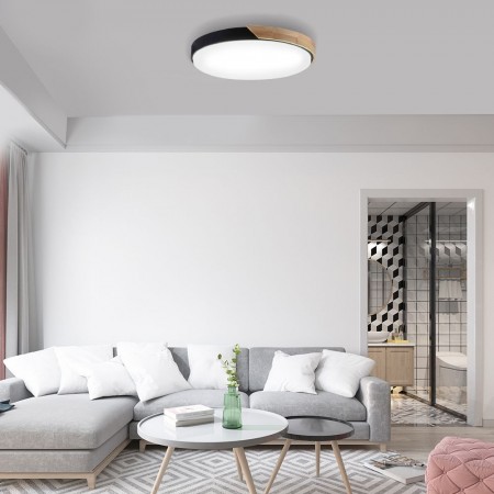 Светильник Hiper Wood H822-9 наст.-потол. 3000/4000/6000K черный/дерево