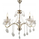 Люстра Hiper H220-5 потолоч. бронза ант./прозрач.