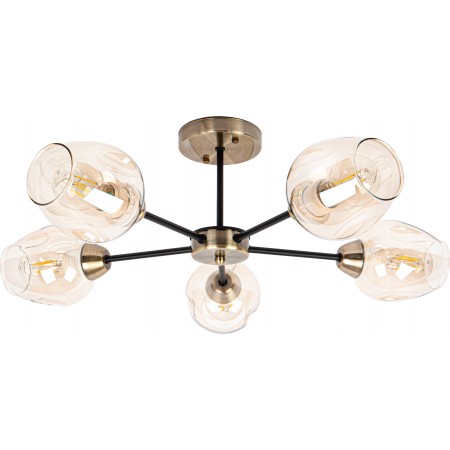 Люстра Hiper Louise H191-5 потолоч. бронза ант./черный Люстра Hiper Louise H191-5 потолоч. бронза ант./черный