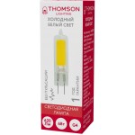 Лампа светодиодная Thomson TH-B4221 6Вт цок.:G4 капсул. 220B св.свеч.бел.хол. (упак.:1шт)