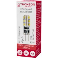 Лампа светодиодная Thomson TH-B4223 3Вт цок.:G4 капсул. 12B 6500K св.свеч.бел.хол. (упак.:1шт)