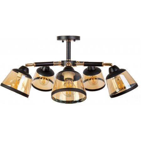 Люстра Hiper Lokko H199-5 потолоч. золотистый/черный Люстра Hiper Lokko H199-5 потолоч. золотистый/черный