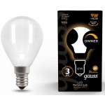 Лампа светодиодная Gauss Filament 105201109-D 9Вт цок.:E14 шар 220B 3000K св.свеч.бел.теп. (упак.:10шт)