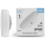 Лампа светодиодная Gauss Basic 20849112 11.5Вт цок.:GX53 таблетка 180B св.свеч.бел.теп. (упак.:10шт)