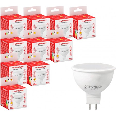 Лампа светодиодная Thomson TH-B2049 10Вт цок.:GU5.3 рефлек. 220B св.свеч.бел.теп. MR16 (упак.:10шт) (TH-B2049-10) Лампа светодиодная Thomson TH-B2049 10Вт цок.:GU5.3 рефлек. 220B св.свеч.бел.теп. MR16 (упак.:10шт) (TH-B2049-10)