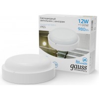 Светильник Gauss ЖКХ 126411312-S 12Вт 6500K белый датч.движ. Светильник Gauss ЖКХ 126411312-S 12Вт 6500K белый датч.движ.
