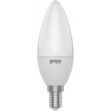 Лампа светодиодная Gauss Basic 1033116T 5.5Вт цок.:E14 свеча 240B 3000K св.свеч.бел.теп. (упак.:3шт)