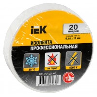 Изолента IEK ш.19мм 20м белый (UIZ-20-10-K01)