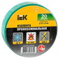 Изолента IEK ш.19мм 20м зеленый (UIZ-20-10-K06)