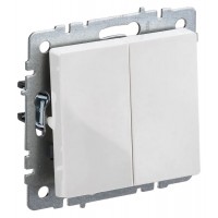 Выключатель IEK Brite ВС10-2-0-БрБ скрыт. 2кл. IP20 белый (упак.:1шт) (BR-V20-0-10-K01)