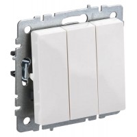 Выключатель IEK Brite ВС10-3-0-БрБ скрыт. 3кл. IP20 белый (упак.:1шт) (BR-V30-0-10-K01)