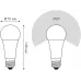 Лампа светодиодная Gauss A70 22Вт цок.:E27 груша 220B св.свеч.бел.теп. (упак.:10шт) (102502122)
