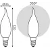 Лампа филам. Gauss Filament 5Вт цок.:E14 свеча 220B св.свеч.бел.теп. (упак.:10шт) (104201105)