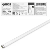 Лампа светодиодная Gauss Elementary T8 10Вт цок.:G13 трубка 220B св.свеч.бел.нейт. (упак.:10шт) (93020)