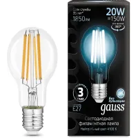 Лампа светодиодная Gauss Filament 102902220 20Вт цок.:E27 груша 220B св.свеч.бел.нейт. (упак.:10шт) Лампа светодиодная Gauss Filament 102902220 20Вт цок.:E27 груша 220B св.свеч.бел.нейт. (упак.:10шт)
