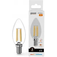 Лампа филам. Gauss Filament 10Вт цок.:E14 свеча 220B св.свеч.бел.теп. (упак.:10шт) (32110)