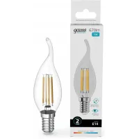 Лампа филам. Gauss Filament 10Вт цок.:E14 свеча 220B св.свеч.бел.нейт. (упак.:10шт) (42120)