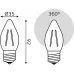 Лампа филам. Gauss Filament 11Вт цок.:E27 свеча св.свеч.бел.теп. (упак.:10шт) (103802111)