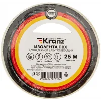 Изолента Kranz KR-09-2101 ш.15мм 25м белый