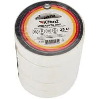 Изолента Kranz KR-09-2201 ш.19мм 25м белый