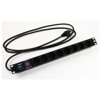 Блок распределения питания Hyperline SHE19-8SH-S-2.5EU гор.размещ. 8xSchuko базовые 16A Schuko 2.5м Блок распределения питания Hyperline SHE19-8SH-S-2.5EU гор.размещ. 8xSchuko базовые 16A Schuko 2.5м