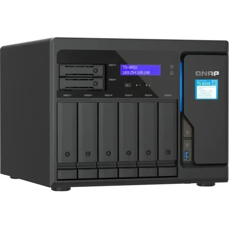 Сетевое хранилище NAS Qnap TS-855X-8G 8-bay настольный Atom C5125 Сетевое хранилище NAS Qnap TS-855X-8G 8-bay настольный Atom C5125