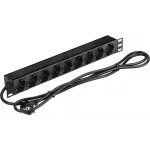 Блок распределения питания Lanmaster NM-PD16A-9XSH-2.0 гор.размещ. 9xSchuko базовые 16A Schuko 2м