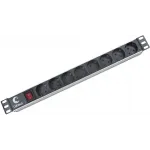 Блок распределения питания Cabeus PDU-8P гор.размещ. 8xSchuko 10A C14 Блок распределения питания Cabeus PDU-8P гор.размещ. 8xSchuko 10A C14