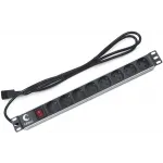 Блок распределения питания Cabeus PDU-8P-2IEC гор.размещ. 8xSchuko 10A C14 2м Блок распределения питания Cabeus PDU-8P-2IEC гор.размещ. 8xSchuko 10A C14 2м