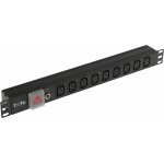 Блок распределения питания Lanmaster TWT-PDU19-10A9C3 гор.размещ. 9xC13 базовые 10A без вилки