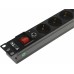 Блок распределения питания Lanmaster TWT-PDU19-10A8P-1.8 гор.размещ. 8xSchuko базовые 10A Schuko 1.8м