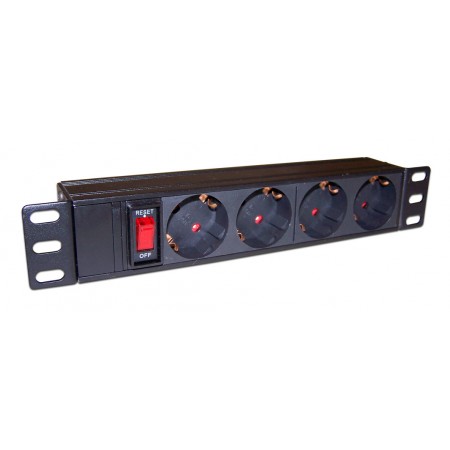 Блок распределения питания Lanmaster TWT-PDU10-10A4P гор.размещ. 4xSchuko 10A