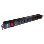 Блок распределения питания Lanmaster TWT-PDU19-10A8C3 гор.размещ. 8xC13 базовые 10A C14