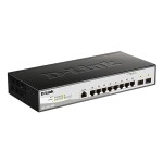 Коммутатор D-Link DGS-1210-10/ME/B 8x1Гбит/с 2SFP управляемый