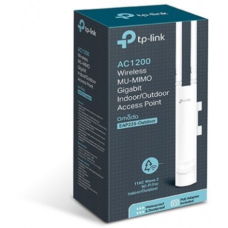 Точка доступа TP-Link EAP225-outdoor AC1200 10/100/1000BASE-TX белый