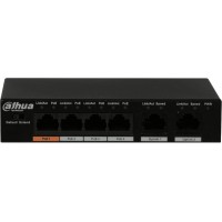 Коммутатор Dahua DH-PFS3006-4ET-60 4x100Мбит/с 4PoE неуправляемый