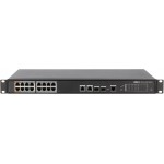 Коммутатор Dahua DH-PFS4218-16ET-190 16x100Мбит/с 2x1Гбит/с 2xКомбо(1000BASE-T/SFP) 16PoE управляемый