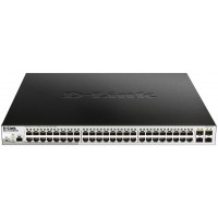 Коммутатор D-Link DGS-1210-52MP/ME/B 48x1Гбит/с 4SFP 48PoE 370W управляемый