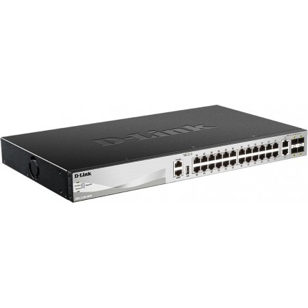 Коммутатор D-Link DGS-3130-30TS/B1A (L3) 24x1Гбит/с 2x10Гбит/с 4xКомбо(10GBase-T/SFP+) 4SFP+ управляемый
