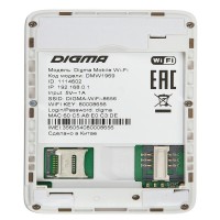 Модем 3G/4G Digma Mobile Wi-Fi DMW1969 micro USB Wi-Fi Firewall +Router внешний белый
