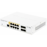 Коммутатор MikroTik CRS112-8P-4S-IN 8x1Гбит/с 4SFP 8PoE+ управляемый