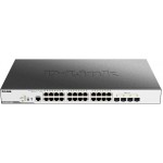 Коммутатор D-Link DGS-3000-28XMP/B1A 24x1Гбит/с 4SFP+ 24PoE+ 370W управляемый